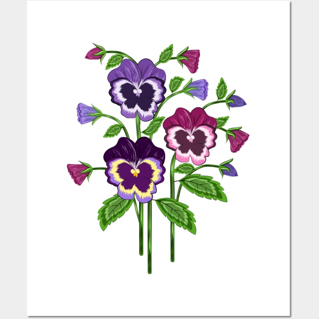 pansy Wall Art by Designoholic